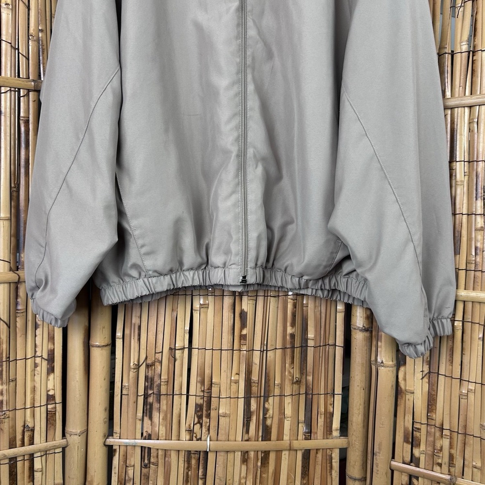 PGA Tour‎ Men's Tan Windbreaker Jacket Mock Collar Elastic Waist Cuffs Full Zip - Picture 5 of 16